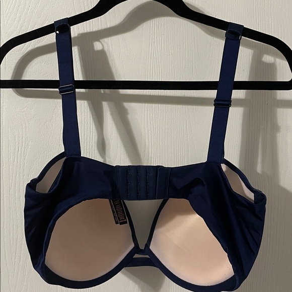 Victoria's Secret Very Sexy Push-Up Rhinestone Straps Midnight Blue Bra 36F (3D) - Picture 9 of 10